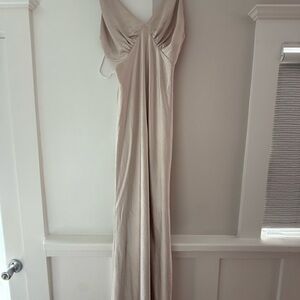 Lovers + Friends Cream Champagne Maxi Dress